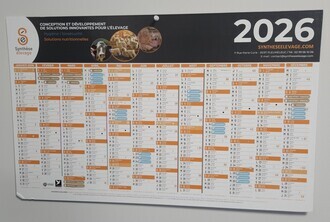 calendrier 2026 plan pondeuse