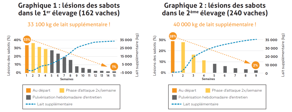 Graphique 1 et 2 Spray vs formol
