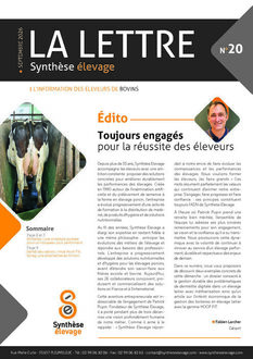 Couverture lettre SE bovin N°20