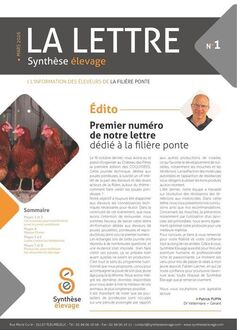 couverture lettre SE poules pondeuses 03 2026